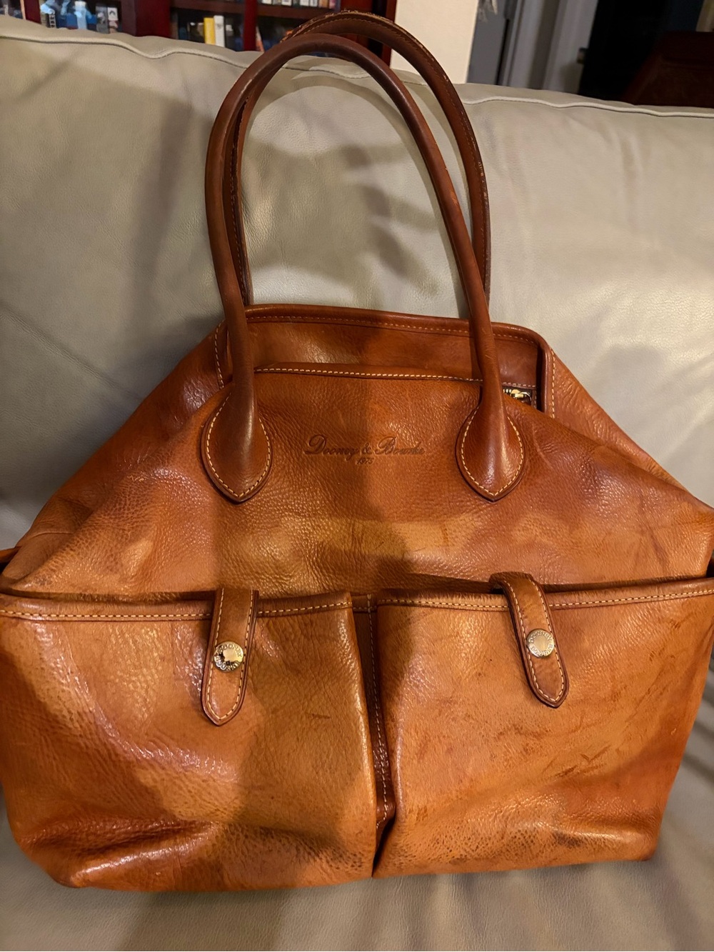 Dooney & Bourke Cognac Brown Leather Tote